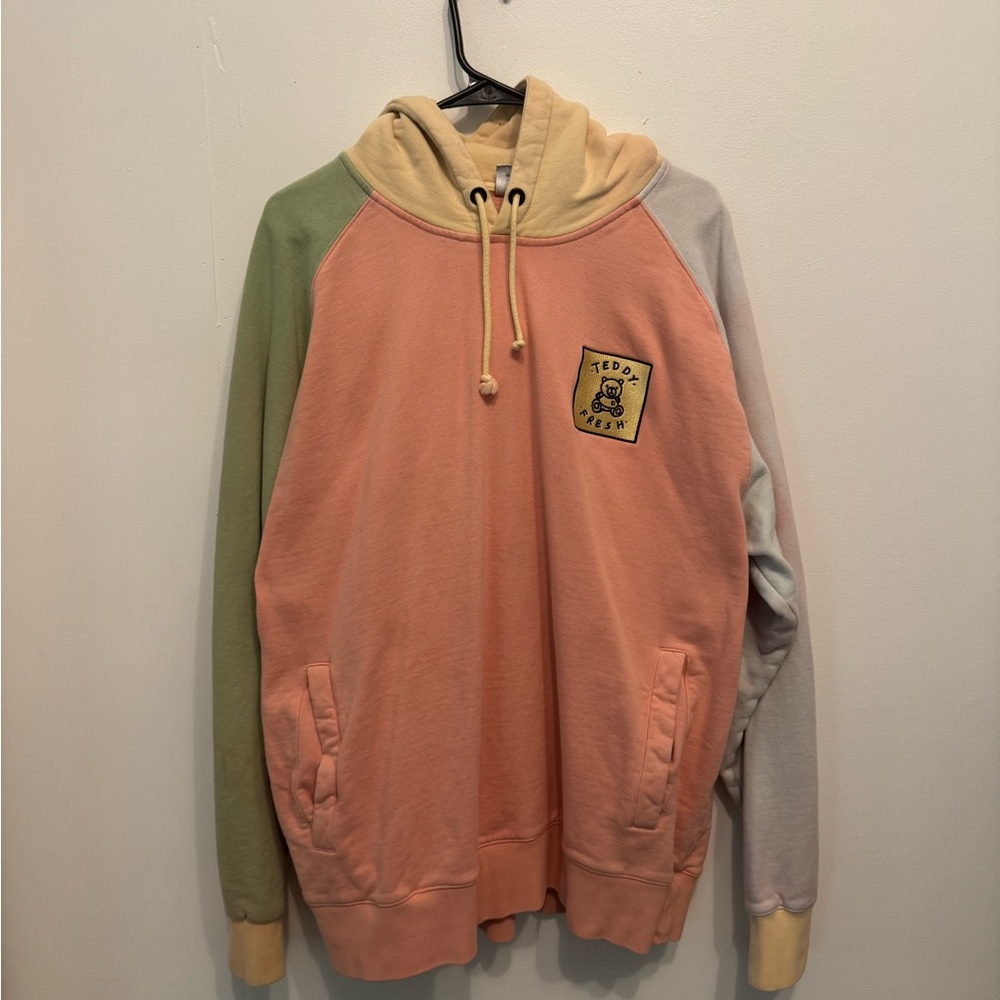 Teddy fresh color block hoodie